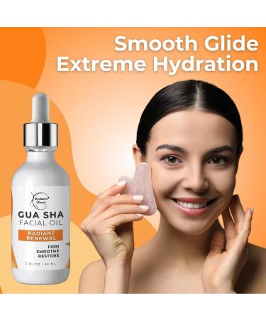 Brookethorne Naturals Gua Sha Oil | 100% Natural Hydrating Facial Oil with Jojoba Rosehip & Argan | Firm & Restore Radiance | Ideal for Gua Sha Massage & Dermaplaning - Buy Online on GoSupps.com