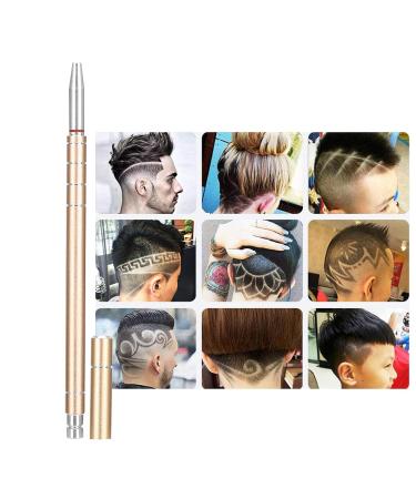 Professional Stainless Steel Eyebrow Shaving Cutter & Hair Engraving Pen - Golden | Perfect for Beard Styling & Precision Grooming - International Shipping Available - Buy Online on GoSupps.com