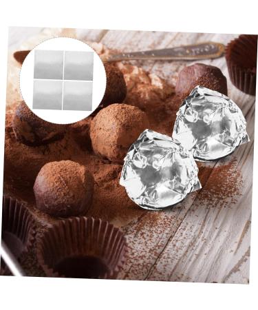 Alipis 100pcs Christmas Chocolates Xmas Candy Gold Leaf Foil Paper Aluminum Foil The Sign Barbecue Tin Foil Silver 20X20CM - Buy Online on GoSupps.com