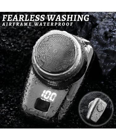 2023 New Upgrade Mini Portable Electric Shaver with LCD Screen for Men - USB Charging, Suitable for Home, Car, Travel (Silver-Black-A) - Buy Online on GoSupps.com