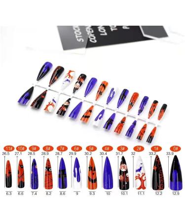 False Nails with Designs Glossy Fake Nails | Skull Fake Nails Glossy Stick on Nails for Women Halloween Shakven - Buy Online on GoSupps.com