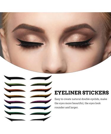 HAPINARY 72 Pairs Glitter Eyeliner Eye Makeup Tools Eyelid Transfer Tape Transfers Eyeliner Instant Sticker - Buy Online on GoSupps.com