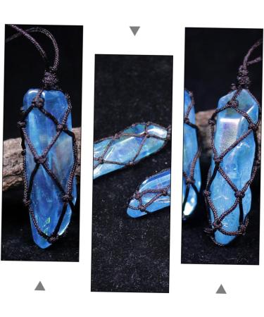 DOITOOL 1pc Woven Mesh Pendant Handmade Necklaces Decorative Necklace Neck Pendant To Weave Single Crystal - Buy Online on GoSupps.com