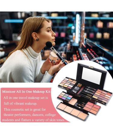 Missicee Complete Makeup Case Kit - Filled Makeup Set for Beginners & Professionals | Eyeshadow Lip Gloss Rouge Eyeliner & Mascara - Buy Online on GoSupps.com