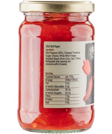 Otter Vale Red Pepper Salsa 290g - Handmade in Devon, Chunky & Fruity, Gluten-Free - Buy Online on GoSupps.com