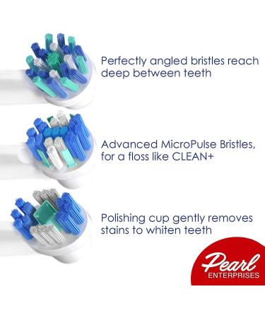 12 Pack Pearl Enterprises Replacement Toothbrush Heads for Oral-B - Assorted Refills for Kids, Pro 1000, Professional Care & 3D 2000 - Buy Online on GoSupps.com