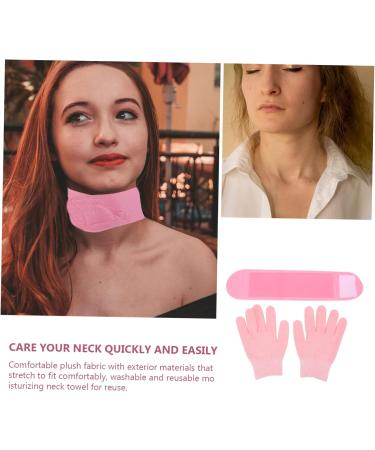 Beaupretty 1 Set Cervical Membrane Moisturizing Girls Accessories Girls Gloves Chest Wrinkle Pads Neck Wrinkle Pads Hand Moisturizer Gloves Accessories for Girls Dilute Neck Pad 48x10cm Pink - Buy Online on GoSupps.com