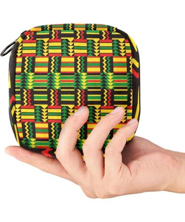 Shop African Zigzag Pattern Women's Napkin Storage Bag - Portable Period Pocket for Women Teens & Girls - Menstrual Cup & Breastfeeding Pillow Holder - Buy Online on GoSupps.com
