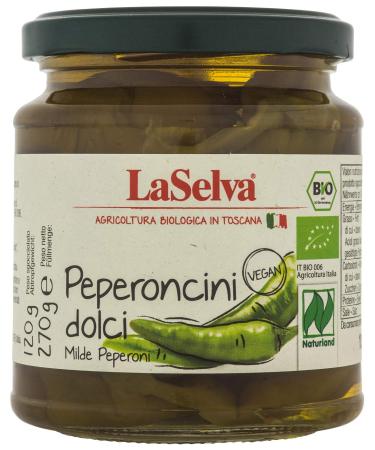 LaSelva Organic Peperoncini dolci mild peppers 270 g