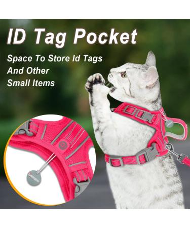 Escape Proof Cat Harness and Leash Set with ID Tag Pocket - X-Small Pink - Buy Online on GoSupps.com