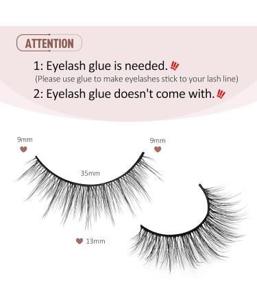 7 Pairs 3D Faux Nerz Eyelashes for Small Eyes | Short Natural Look Fake Eyelashes Pack A01 (13mm/9mm-11mm) - International Shipping Available - Buy Online on GoSupps.com