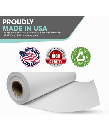 15x75' White Art Easel Paper Roll - 100% Recyclable Non-Yellowing Bond Paper - Buy Online on GoSupps.com
