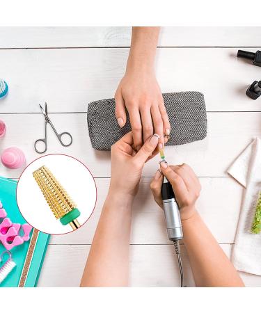 BNG 5 in 1 Carbide Nail Drill Bit Coarse Gold - Fast Acrylic & Hard Gel Removal - 3/32 Electric Tungsten Steel Bits for Manicure Pedicure Salon Tool - Buy Online on GoSupps.com