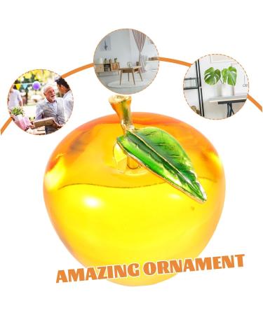 IMIKEYA 4pcs Crystal Apple Crystal Fruit Figurines Fruit Decor Apples Figurine Decorative Apples Model Realistic Fruit Crystal Glass Figurines Diamond Paperweight Faux Props Household Yellowx4pcs 5.2x5.2x5.5cmx4pcs - Buy Online on GoSupps.com
