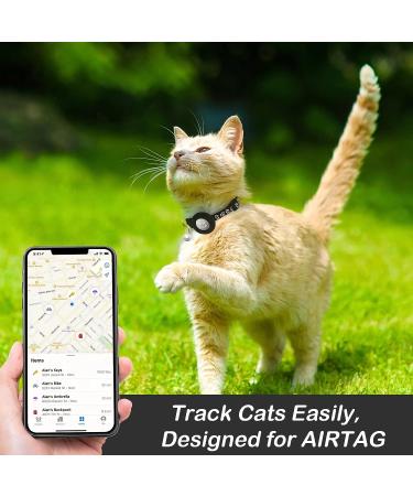 Reflective Airtag Cat Collar with Bell - Adjustable 17.8-30.5 cm - Safety Buckle for Cats - GetaWay Solids in Red & Monochrome - Buy Online on GoSupps.com
