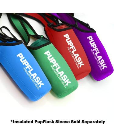 Puflask Large Dog Water Bottle - 800/1200 ml Stainless Steel | Portable & Leak Proof Pet Dispenser | Ideal Travel Bowl for All Breeds - Quetzal Green 40 Oz - Buy Online on GoSupps.com