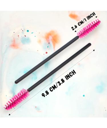 Ukerdo 50pcs Pink Disposable Eyelash Spoolie Brush Extensions - Lash Comb Tool Kit for Mascara Application & Eyebrow Grooming - Buy Online on GoSupps.com