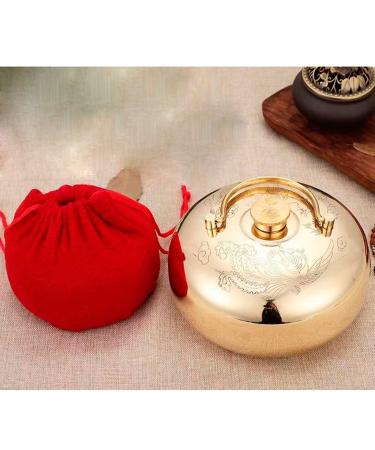 Dayim copper hot water bottle to relieve pain and muscle cramps to warm up in cold or moisture leak -proof and robust for children and adult hot water sac pattern + funnel + velvet cover 18cm (thickness: 1.5mm)