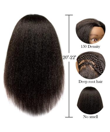 LuAiJa 100% Real Hair Mannequin Head â€“ Natural Black Cosmetology Training Doll - Buy Online on GoSupps.com