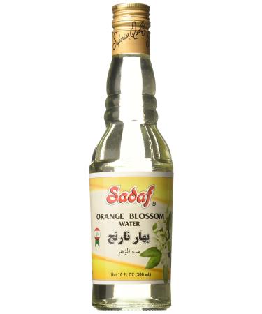 Sadaf Orange Blossom Water for Cooking - Food Grade Orange Blossom Water for Baking Food Flavoring or Drinking - Ideal for Persian desserts cakes or syrups - Product of Lebanon (10 fl Oz)