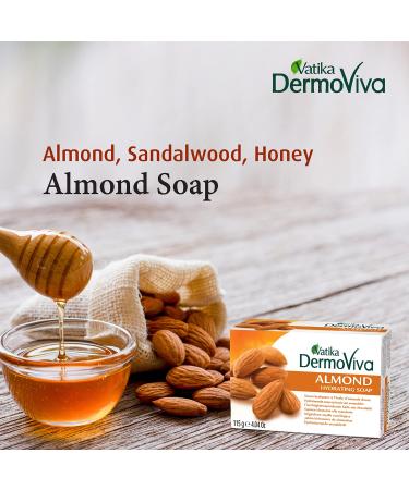 Buy Vatika Dermoviva Almond Soap 115g - Pack of 4 | International Shipping Available - Buy Online on GoSupps.com