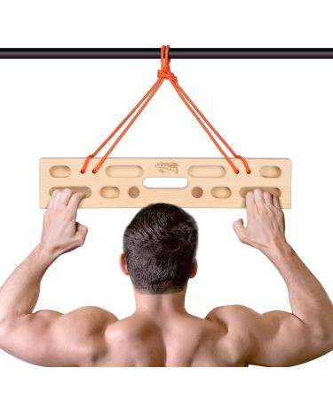 Rock Climbing Hangboard,LA KEN DU Portable Hang Board-Wooden Fingerboard Climbing for Finger Strengthener(Solid Beech)