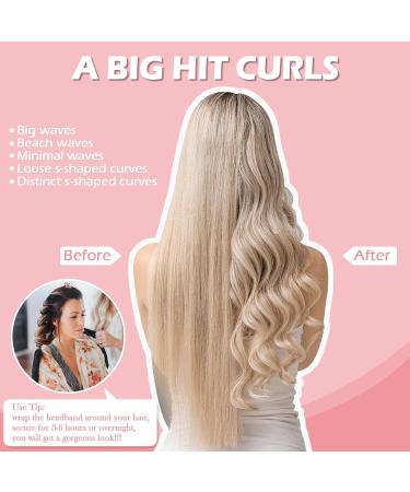 Heatless Overnight Curling Rod Set - 70 Soft Velour Hair Rollers for Long Beautiful Curls | Sleep-in Lazy Curlers in Champagne & Pink - Buy Online on GoSupps.com