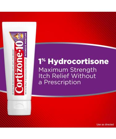 Cortizone 10 Maximum Strength Intensive Moisture Anti-Itch Cream 1% Hydrocortisone - 2 oz. - Buy Online on GoSupps.com