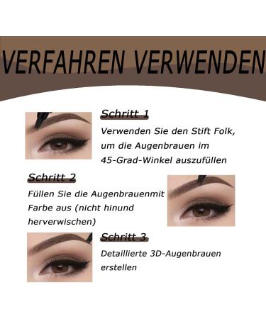 EONFAVE 3D Eyebrow Pencil Waterproof Eyebrow Pen Hair Drawing Microblading Eyebrow Pencil with 4 Fork Tips Long Lasting Define Very Natural Makeup - Buy Online on GoSupps.com