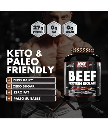 NXT Nutrition Beef Protein Isolate Powder - Natural Amino Acids - Paleo Keto Friendly - Dairy & Gluten Free | 1.8kg (Cola) - Buy Online on GoSupps.com