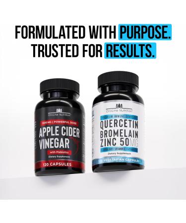 Quercetin 500mg with Zinc, Vitamin C, D3 & Bromelain - Immune Support Supplement - Buy Online on GoSupps.com