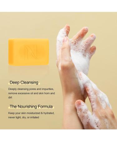 Neutriherbs Turmeric Soap Bar for Face & Body | Brightening Vitamin C for Acne & Uneven Skin Tone - 5.29 oz - Buy Online on GoSupps.com