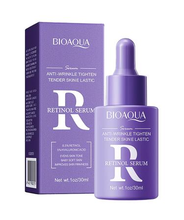BIOAQUA Facial Serum Anti-Wrinkle Tender Skin 8.5% Retinol 5% Hyaluronic Acid Moisturizing Essence 30ml / 1fl.oz - Buy Online on GoSupps.com