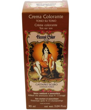 SITARAMA Henn Color - Henna Colouring Cream - Dark Chestnut - Free from oxidants ammonia p-phenylenediamine (PPD) resorcinol synthetic fragrances and heavy metals - Buy Online on GoSupps.com