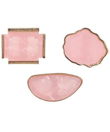 Lurrose 3pcs Rings Nail Gel Polish Paint Tools Pallets Nail Polish Tray Manicure Mixing Pallet Paint Mixing Trays DIY Nail Board Nail Art Supplies Marble Cosmetic Palette Painted