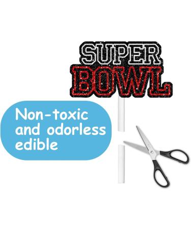 Trophy Rugby Ball Dessert Cupcake Topper Super Bowl Touchdown Sport Game Day Theme Decor Supplies Men Boys Happy Birthday Party Decorations set 18pcs Glitter - Buy Online on GoSupps.com