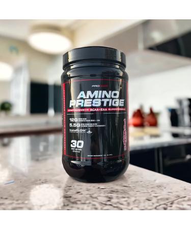 Amino Prestige - Premium Vegan iBCAA & iEAA IntraWorkout Formula - Naturally Flavored Amino Acids - 30 Servings Citrus Twist - International Shipping Available - Buy Online on GoSupps.com