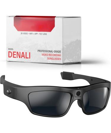 iVue Denali 2K/1080P HD Camera Glasses POV Video Recording Sport Sunglasses DVR Eyewear, Up to 120FPS Black - No Memory Card