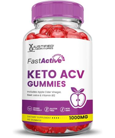 Fast Active Keto ACV Gummies Advanced Formula 1000MG Fastactive Keto Gummies Apple Cider Vinegar Formulated with Pomegranate Beet Juice Powder B12 Vegan Non GMO 60 Gummys 60 Count (Pack of 1) - Buy Online on GoSupps.com