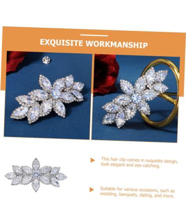 FRCOLOR Diamonds Hair Clip hair clip Crystal hair bride clip french barrette rose hair bride hair clip women hair barrettes wedding Big Claws Miss Bridal Rhinestones Hair Clip - Buy Online on GoSupps.com