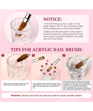 Saviland Acrylic Nail Brush Set - 4PCS Pink Leopard Print Brushes for Nail Extensions & Carving - Sizes 8/10/12/14 - Buy Online on GoSupps.com