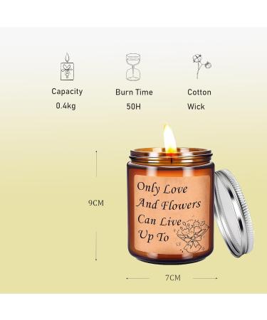 Scented Lavender Soy Wax Candle - Handmade Gift for Women - 50 Hours Long Lasting Aromatherapy - Perfect Gift for Friend - Buy Online on GoSupps.com