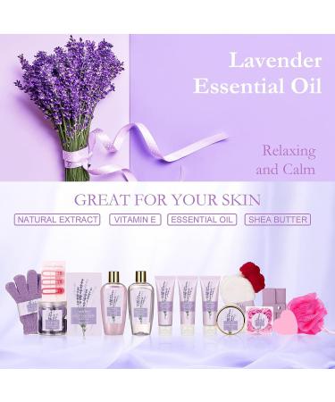26Pcs Large Spa Basket: Unique Gifts for Women, Mother's Day & Birthday Gift Basket with Lavender & Honey - Luxurious Relaxing Home Spa Kit for Ladies - Buy Online on GoSupps.com