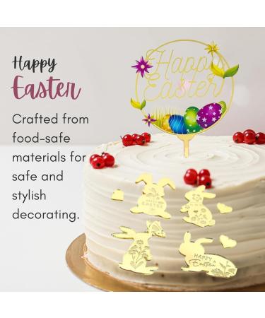 8-Piece Easter Cake Topper Set - Festive Bunny and Egg Designs for Easter Celebration - Buy Online on GoSupps.com