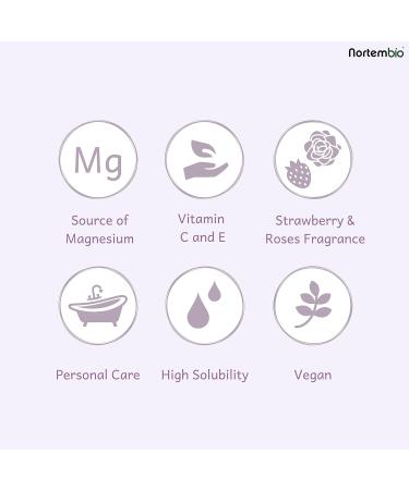 Nortembio Epsom Salt 1.25 kg - Hydrated with Vitamin C & E for Body Care | Enhance Roses & Strawberries | E-Book Included | International Shipping - Buy Online on GoSupps.com