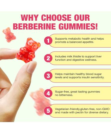 BTSE Berberine Gummies - Berberine Complex Gummies for Metabolism Energy - Natural Watermelon Flavor 60 Gummies - Buy Online on GoSupps.com