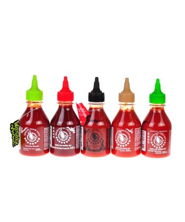 Senate Flying Goose Sriracha spicy chili sauces set of 5 5 x 200 ml