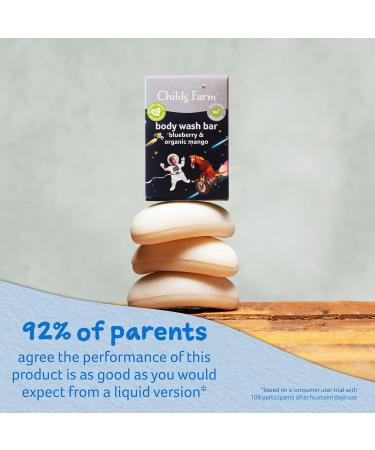 Childs Farm Kids Body Wash Bar 60g - Blueberry & Organic Mango - Buy Online on GoSupps.com