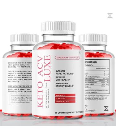 Keto ACV Luxe Gummies - Vegan Apple Cider Vinegar Supplement (60 Gummies) - Pack of 1 - Buy Online on GoSupps.com