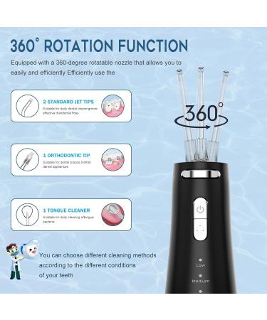 Mouth Shower Wireless - Fulkeley Portable Electric Tooth Cleaner | Best Test Winner | 4 Modes & Nozzles | 300ml Oral Care Water Tank | Travel & Home Use - Black - Buy Online on GoSupps.com